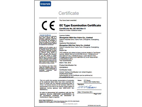 CE Certificate